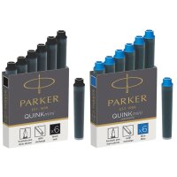 PARKER Cartouches dencre Mini QUINK, effaçable, bleu