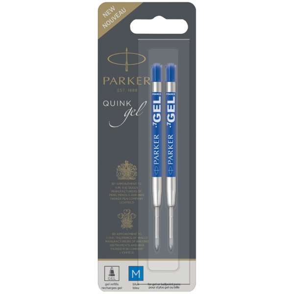 PARKER Recharge QUINK gel, tracé: F, blister de 1, noir