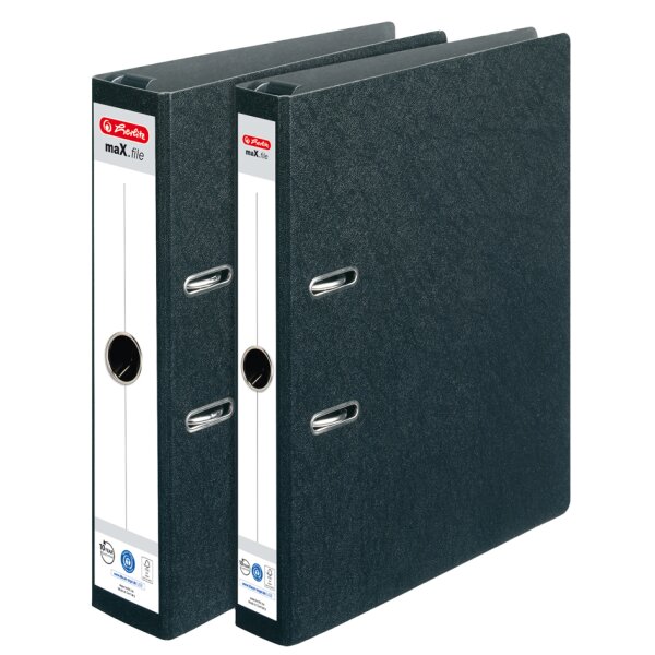 herlitz Classeur suspendu maX.file, dos: 70 mm,noir