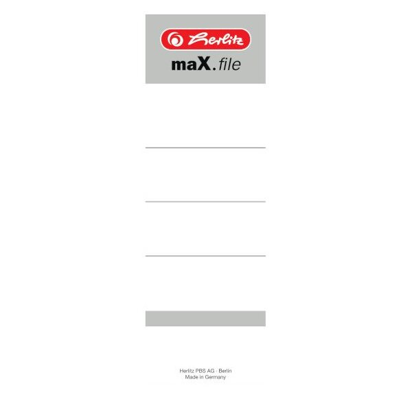 herlitz Etiquette de dos pour classeur maX.file, 60 x 190 mm