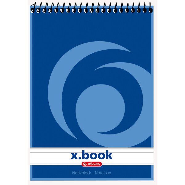 herlitz Bloc-notes à spirale x.book, A6, 50 pages, ligné