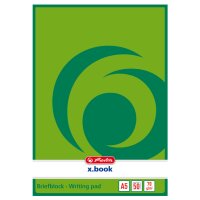 herlitz Briefblock x.book, A5, ungelocht, 50 Blatt, blanko