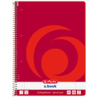 herlitz Collegeblock x.book, DIN A4, 80 Blatt, kariert