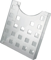 helit Prospekthalter "the grid", A4 hoch, grau-transparent
