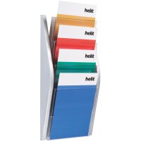 helit Porte-brochures mural the arc, A4 portrait, argent