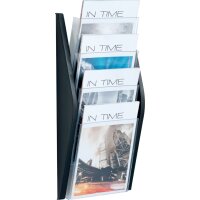 helit Porte-brochures mural the arc, A4 portrait, noir