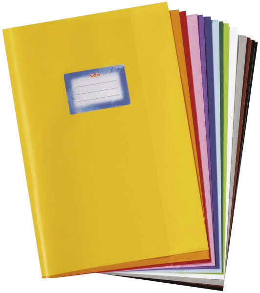herlitz Protège-cahier format A4, gaufré (raphia), PP,marron