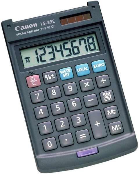 Canon Taschenrechner LS-39 E, Solar- Batteriebetrieb