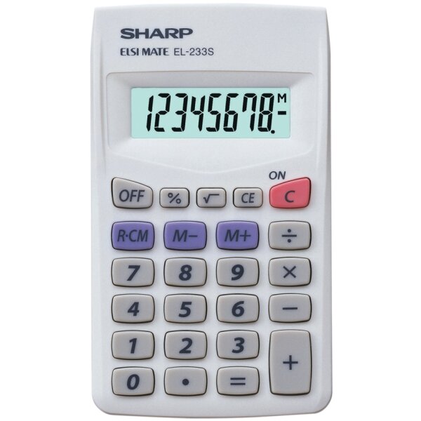 SHARP Taschenrechner EL-233 S, Batteriebetrieb