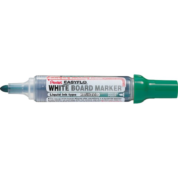 Pentel Whiteboard-Marker EASYFLO MW50M, Rundspitze, blau