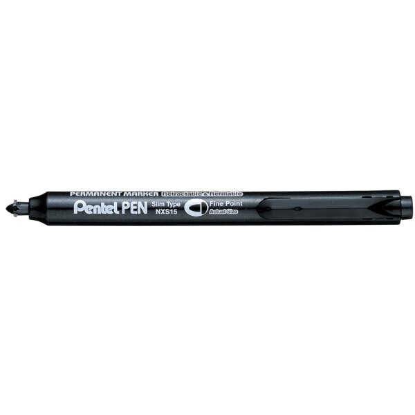 Pentel Marqueur permanent NXS15, r&eacute;tractable, noir