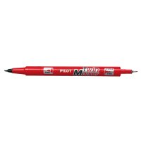 PILOT Marqueur permanent Twin Marker, extra fin, bleu