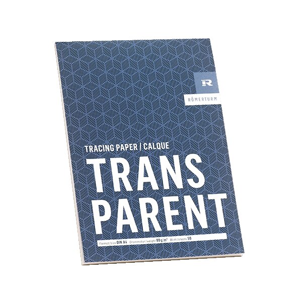 RÖMERTURM Bloc papier calque TRANSPARENT, A4, 50 feuilles