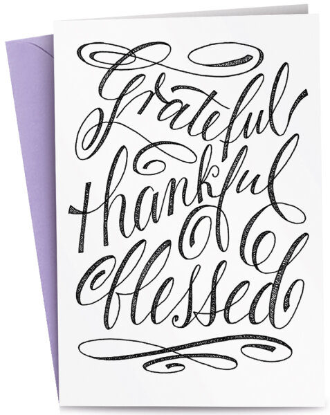 RÖMERTURM Grusskarte "Grateful, thankful, blessed"