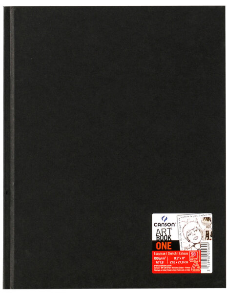 CANSON Carnet de dessin ARTBOOK ONE, 279 x 356 mm, noir