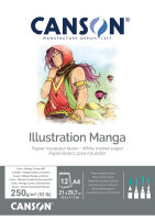 CANSON Bloc de dessin Illustration Manga, A3, 250 g/m2