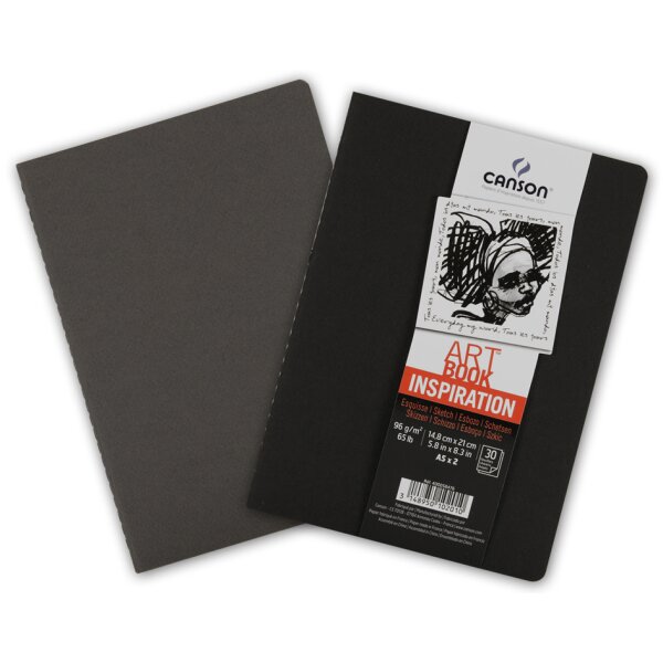 CANSON Skizzenheft Art Book Inspiration, A4, schwarz grau