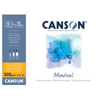 CANSON Bloc papier aquarelle Montval, A3, 300 g/m2