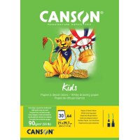 CANSON Zeichenblock Kids, DIN A4, 90 g qm, 30 Blatt