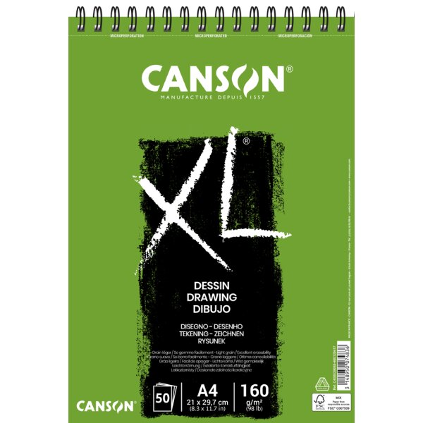 CANSON Bloc à croquis et études XL DESSIN, A5