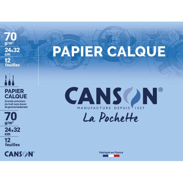 CANSON Papier calque satin, format A4, 70 g/m2