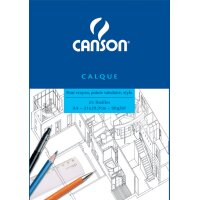 CANSON Transparentpapierblock, DIN A4, 90 95 g qm, 25 Blatt