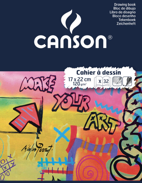CANSON Cahier à dessin, uni, 120 g/m2, 170 x 220 mm