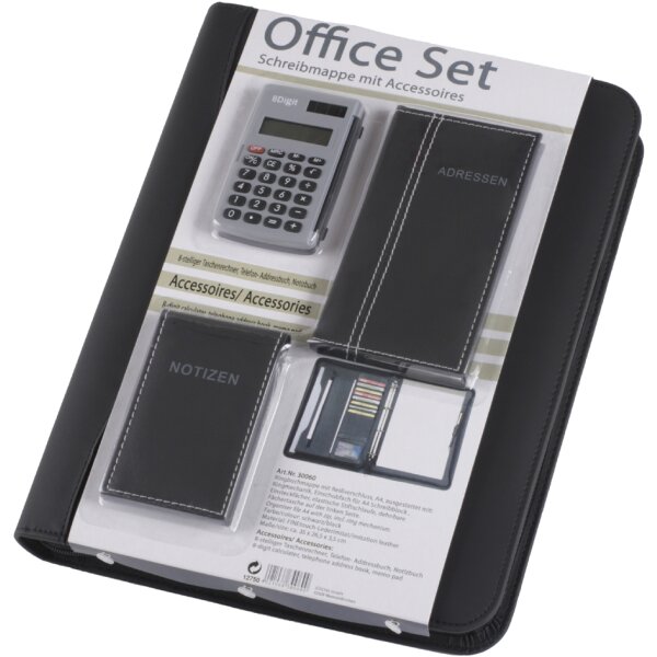 Alassio Serviette classeur Office Set, noir