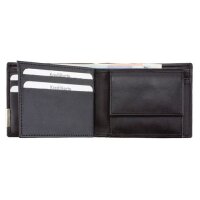 Alassio Geldbörse, Querformat, Leder, schwarz