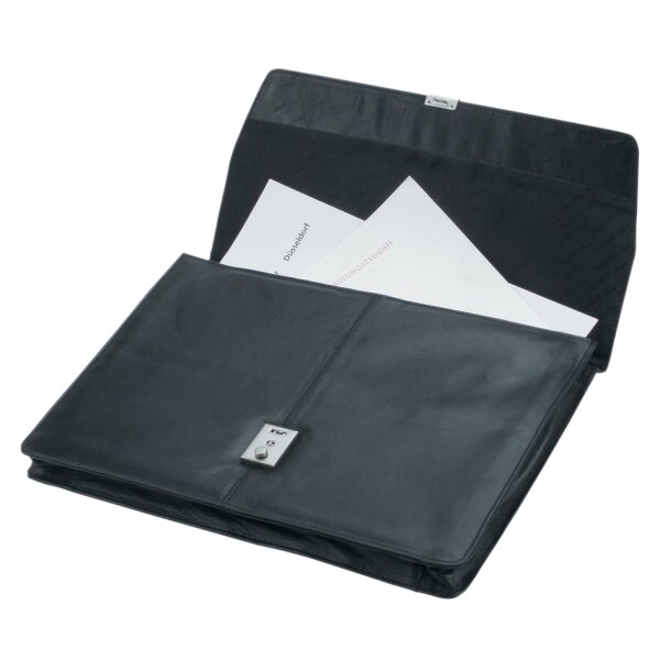 Alassio Porte-documents TISSANO, cuir nappa, noir