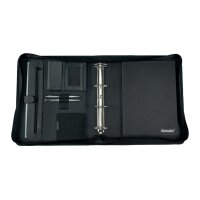 Alassio Serviette classeur OSI, A4, similicuir, noir