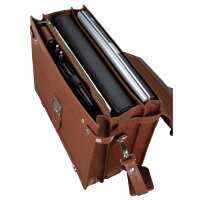 Alassio Porte-documents MOCCA, cuir, cognac