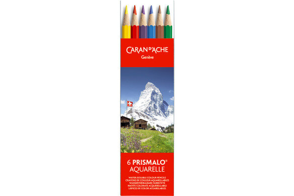 CARAN DACHE Crayon de couleur Prismalo 3mm 999.306 assorti 6 piece