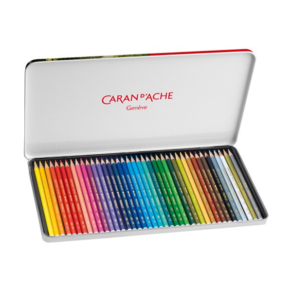 CARAN DACHE Crayon de couleur Prismalo 3mm 999.340 ass. boite mét. 40 piece
