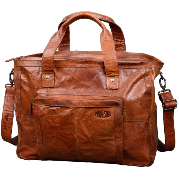 PRIDE&SOUL Damentasche ROYAL "T", Echtleder, braun