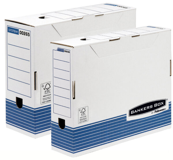 Fellowes BANKERS BOX SYSTEM boîte darchives, (L)80 mm, bleu