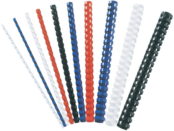 Fellowes Plastikbinderücken, DIN A4, 21 Ringe, 28,0 mm, weiss