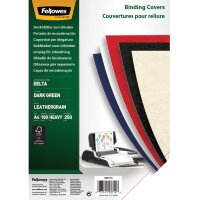 Fellowes Couverture pour reliure Delta, grain cuir, blanc