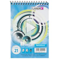 LANDRÉ bloc-notes à spirale, format A6, 40...