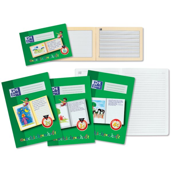 Oxford Geschichtenheft, DIN A4, Lineatur: 3 G 3. Schuljahr