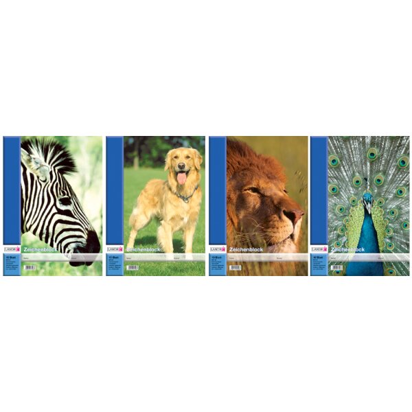 LANDRÉ Bloc à dessin A3, 100 g/m2, 20 feuilles, perforé