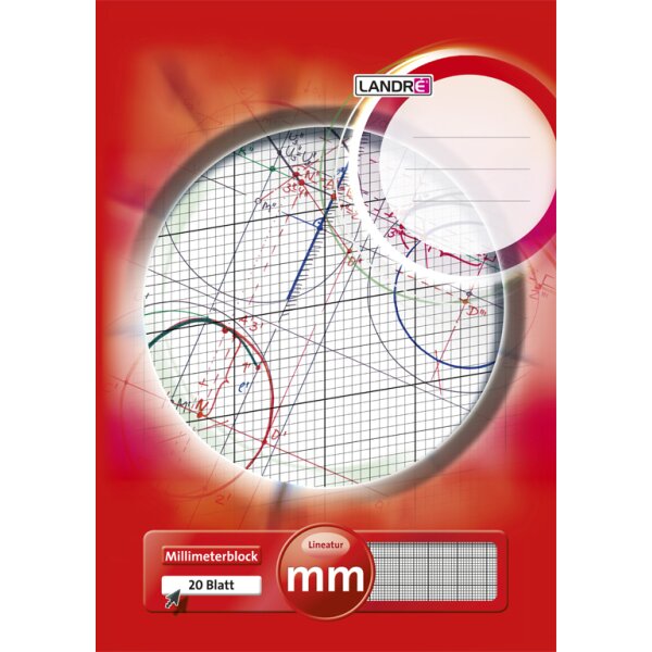 LANDRÉ Millimeterpapier-Block DIN A3, 20 Blatt, 80 g qm