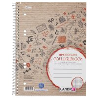 LANDRÉ Cahier Recycling A5+, quadrillé, 80...