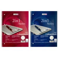 LANDRÉ Collegeblock 2 en 1 format A4, 2...