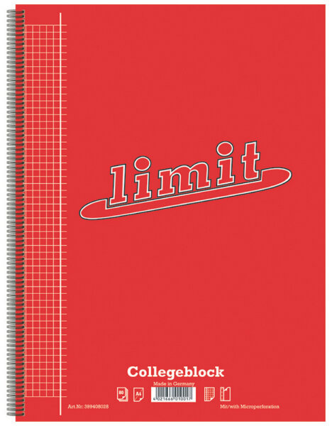 Limit Collegeblock, DIN A4, liniert, 80 Blatt