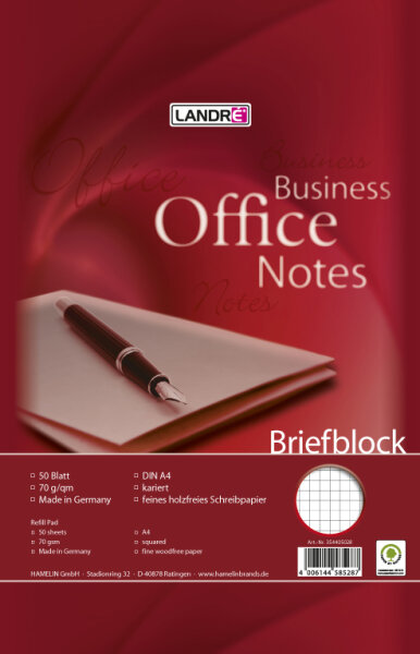 LANDRÉ Bloc de correspondance Business Office notes A4,