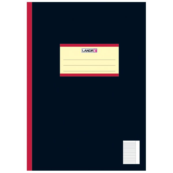 LANDRÉ Oberschulheft DIN A4, liniert, 9cm weisser Rand rechts