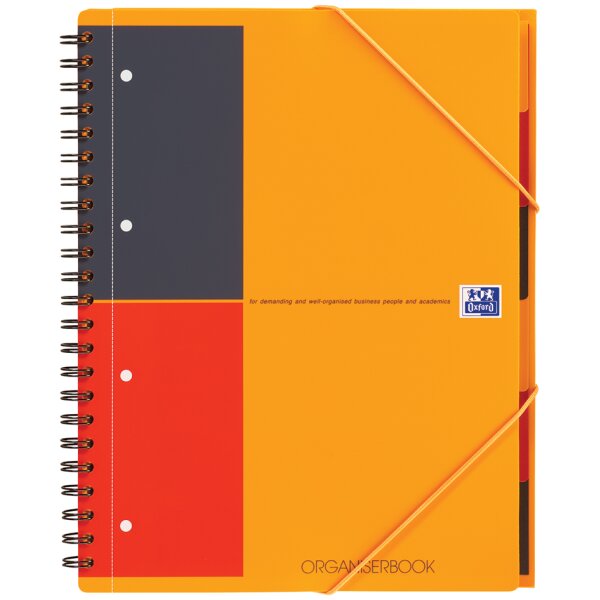 Oxford International Cahier ORGANISERBOOK, A4+, lign&eacute;