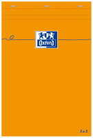 Oxford Notizblock, 85 x 120 mm, kariert, 80 Blatt, orange
