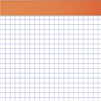 Oxford Notizblock, DIN A4, kariert, 80 Blatt, orange